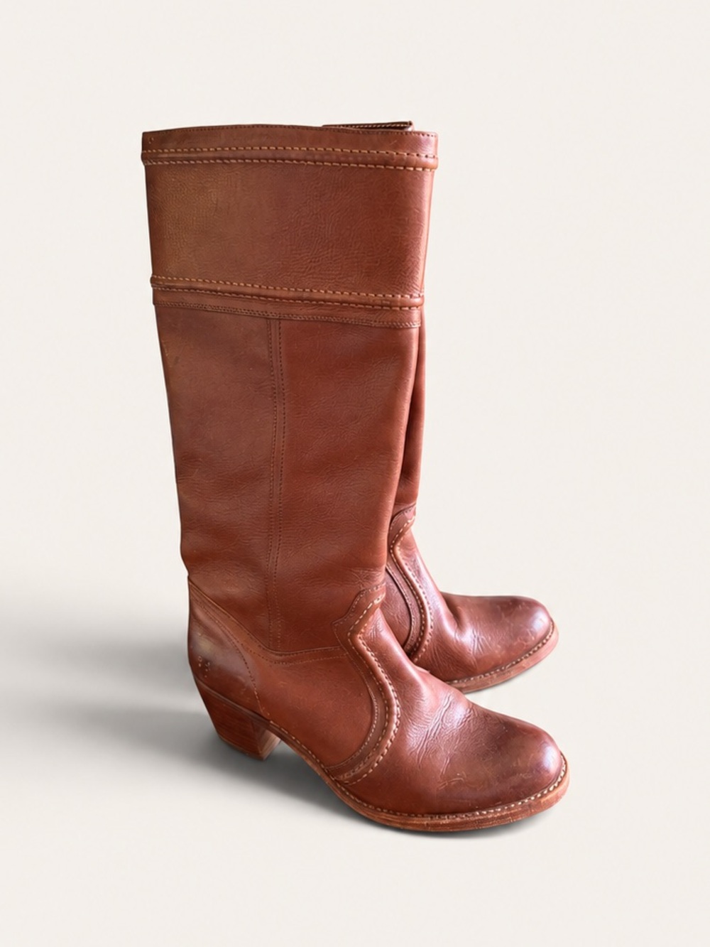 Vintage Frye Brown Leather Campus Boots | Women’s 9B